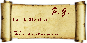Porst Gizella névjegykártya
